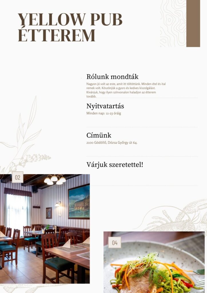 Minimalist and Elegant Restaurant Menu