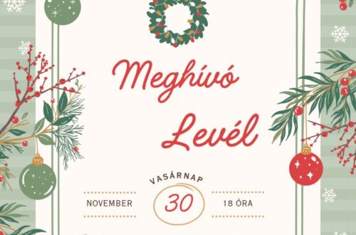Meghívó. Adventi Kalendárium megnyitó ünnepségére 45 Red And Green Illustrative Christmas Party Invitation 20251129 151328 0000