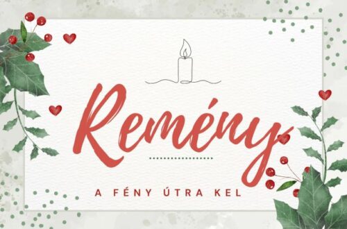 1. Vasárnap - Remény 14 Red Green Cute Illustrated Typography Winter Candle Label 20251103 142543 0000 3