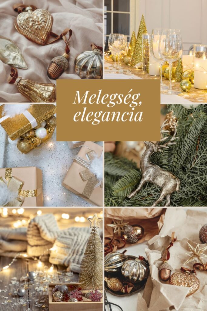 Gold and Silver Vintage Christmas Pinterest Pin