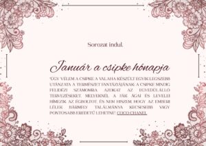 Január a csipke hónapja – csipkés grafika Coco Chanel idézettel