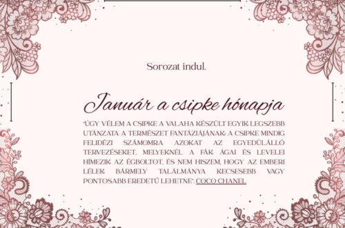 Január a csipke hónapja – csipkés grafika Coco Chanel idézettel